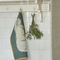 Torchons<Sylvie Thiriez Torchon jacquard Spitzberg Vert Ours,