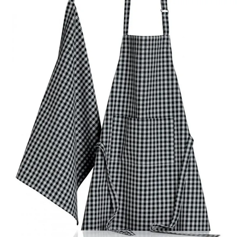 Torchons<Winkler Torchon recyclé Billie noir/gris,