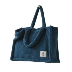 Les Accessoires<Sylvie Thiriez Tote bag polaire Bleu Pétrole,