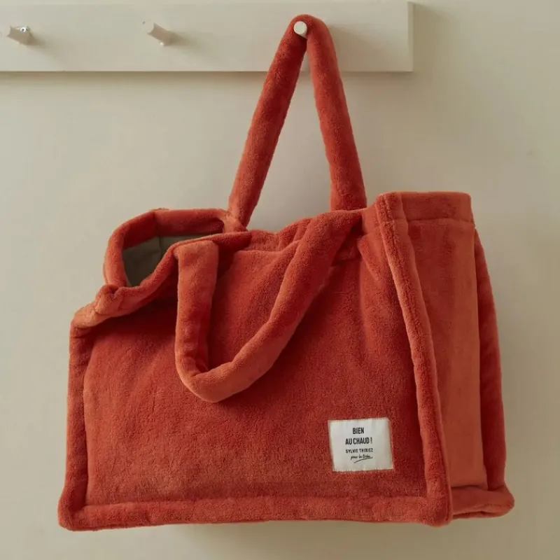 Les Accessoires<Sylvie Thiriez Tote bag polaire Orange Bruni,