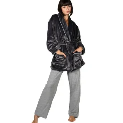 Peignoirs<SENSEI Veste d'intérieur mixte polaire Killem Silver Grey,