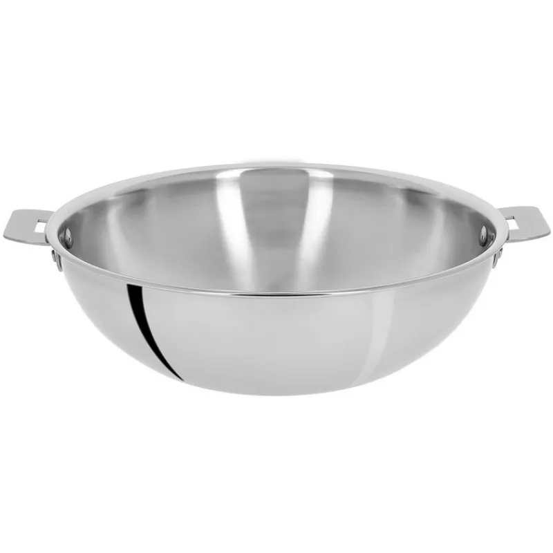 Woks<CRISTEL Wok 28 cm amovible inox Casteline,