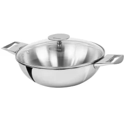 Woks<CRISTEL Wok 28 cm amovible inox Casteline,